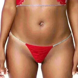 Adjustable Sides Rhinestone Thong,  Eclipse